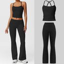 Two-piece set (long/short-sleeved T-shirt or tank top + sports and yoga shorts) - BAD CLOTHING™