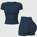 Two-piece set (long/short-sleeved T-shirt or tank top + sports and yoga shorts) - BAD CLOTHING™