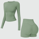 Two-piece set (long/short-sleeved T-shirt or tank top + sports and yoga shorts) - BAD CLOTHING™