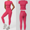 Two-piece set (long/short-sleeved T-shirt or tank top + sports and yoga shorts) - BAD CLOTHING™