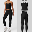 Two-piece set (long/short-sleeved T-shirt or tank top + sports and yoga shorts) - BAD CLOTHING™