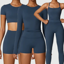 Two-piece set (long/short-sleeved T-shirt or tank top + sports and yoga shorts) - BAD CLOTHING™