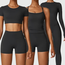 Two-piece set (long/short-sleeved T-shirt or tank top + sports and yoga shorts) - BAD CLOTHING™