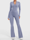 Zipper Cloud-Sensitive Long-Sleeve Yoga Jumpsuit - BAD CLOTHING™